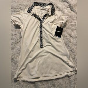 nike dri fit white collared shirt